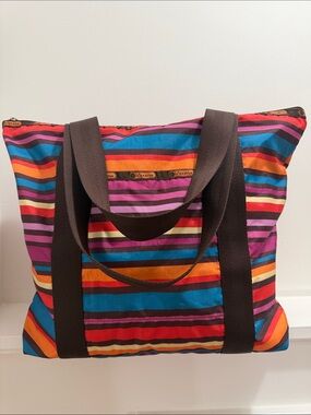 LeSportsac Colorful Striped Tote -- Le Sport Sac -- Like New